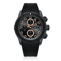 Edox CO-1 Carbon Chronograph Automatic, black dial, carbon case, rubber, 45mm, ref 01125-CCN-NR