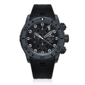 Edox CO-1 Carbon Chronograph Automatic, black dial, 45mm forged carbon, ref 01125-CLNGN-NING