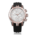 Edox Grand Ocean Chronograph Automatic, silver dial, rose PVD, 43mm, ref 09800-357RCA-AIR