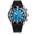 Edox CO-1 Chronograph, blue dial, 45mm titanium, ref 10242-TIN-BUIDN