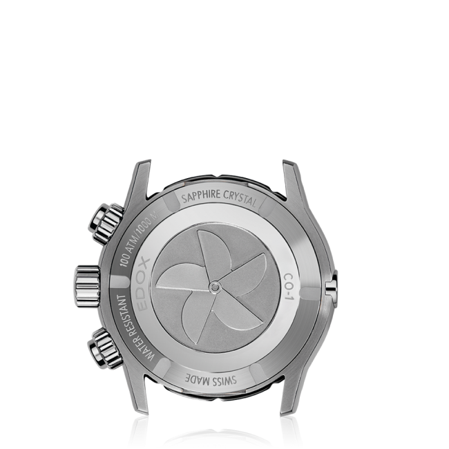 Edox CO-1 Chronograph, black dial, 45mm titanium, ref 10242-TIN-VIN