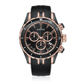 Edox Grand Ocean Chronograph, black and rose PVD, 43mm, ref 10248-357RN-NIRR