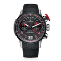 Edox Chronorally 45 Chronograph, black dial with red accents, titanium, rubber, 45mm, ref 38003-TINRO-CARO