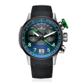 Edox Chronorally 45 Chronograph, blue dial, titanium, rubber, 45mm, ref 38003-TINV-BUNV