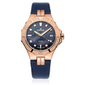 Edox Delfin Diver Date Lady, blue mother-of-pearl, rose PVD, 38mm, ref 53020-37RC-NANR