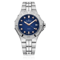 Edox Delfin Diver Date Lady Special Edition, blue dial, steel bracelet, 38mm, ref 53020-3M-BUDDR