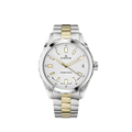 Edox Grand Ocean Date Ladies, silver dial, yellow-gold PVD bracelet, 33mm, ref 53103-357JM-AID