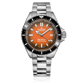 Edox Neptunian Automatic 1000M, orange dial, steel bracelet, 44mm, ref 80120-3NM-ODN