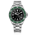 Edox Neptunian Automatic 1000M, black dial, steel bracelet, 44mm, ref 80120-3VM-NIN
