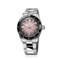 Edox SkyDiver 38 Date Automatic, rose dial, steel bracelet, 38mm, ref 80131-3NM-NDRO