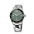 Edox SkyDiver 38 Date Automatic, green dial, steel bracelet, 38mm, ref 80131-3NM-VI