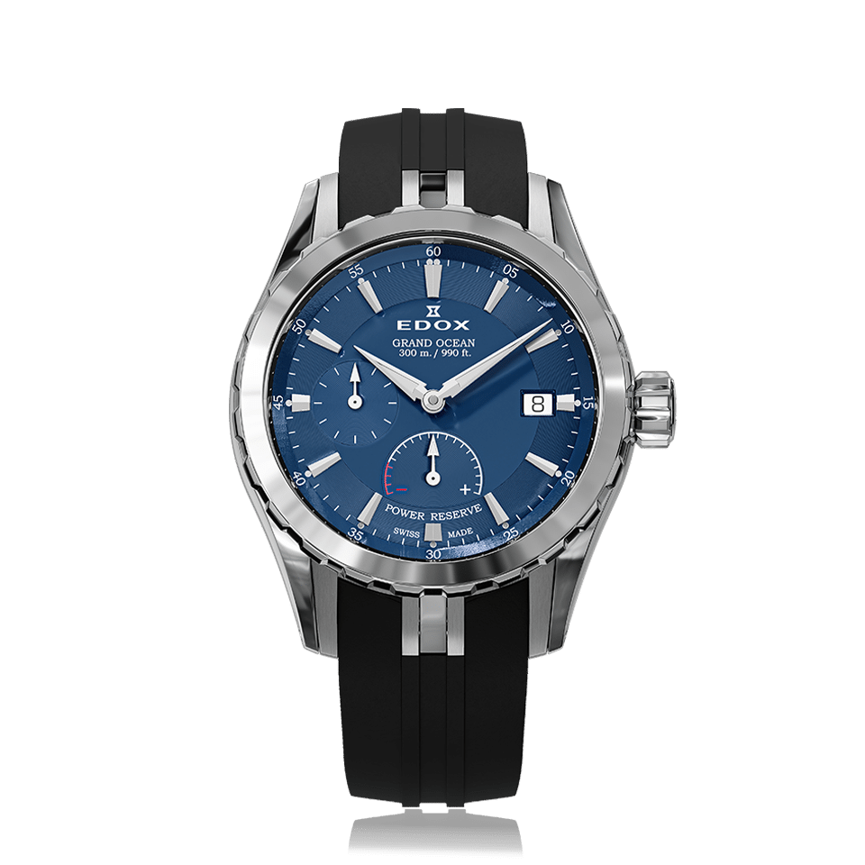 Edox Grand Ocean Power Reserve Automatic, blue dial, 40mm, ref 94500-3CA-BUIN