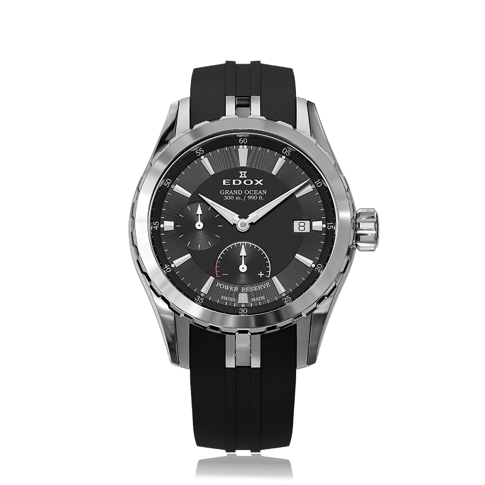 Edox Grand Ocean Power Reserve Automatic, black dial, 40mm, ref 94500-3CA-NIN